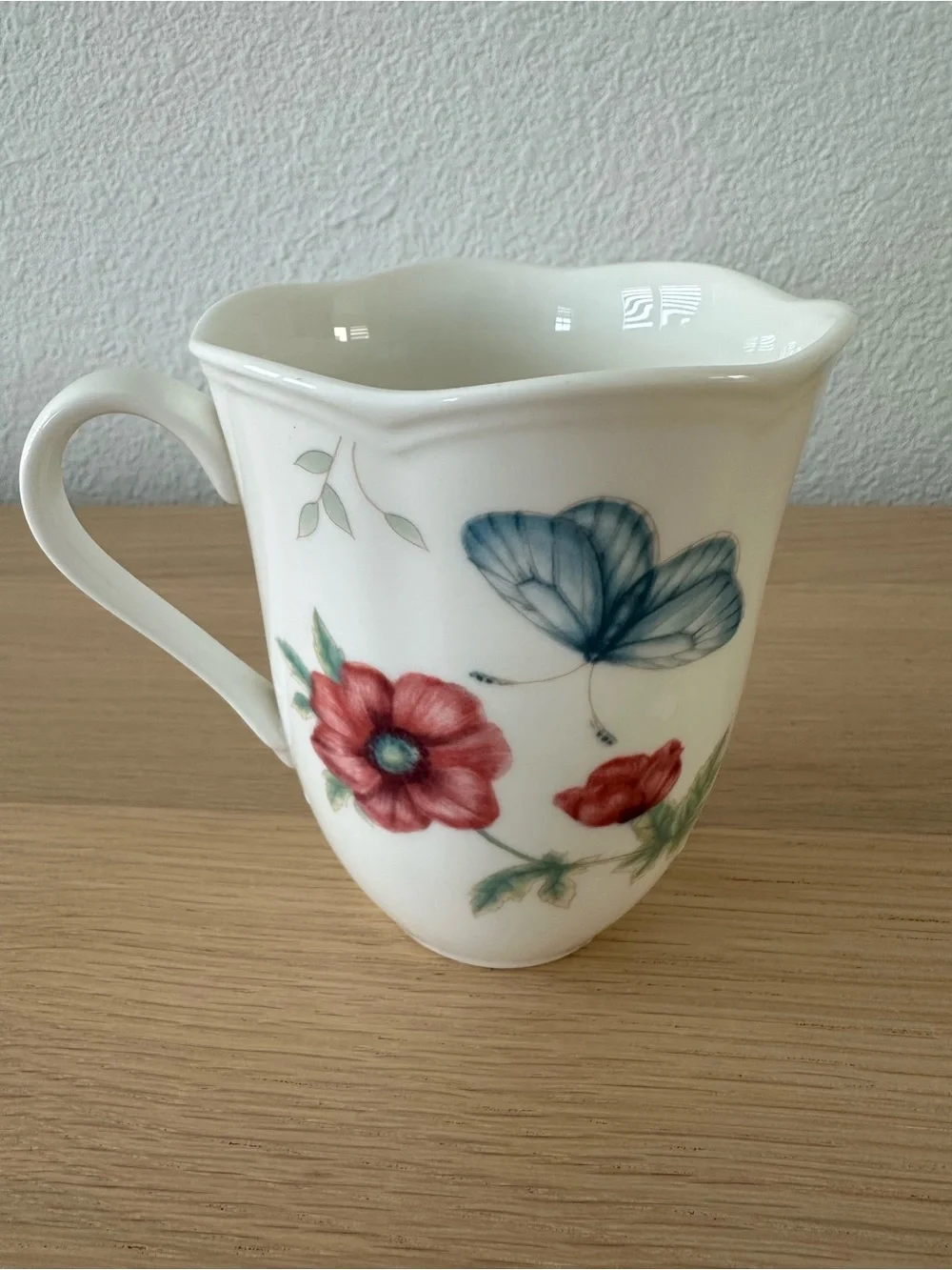 Lenox Floral Butterfly Porcelain Mug
